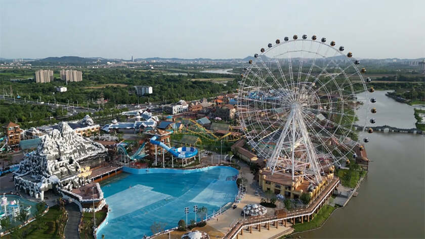 赣中首座综合性现代主题乐园！江西吉安欢乐世界水上游乐设备进入试滑验收阶段