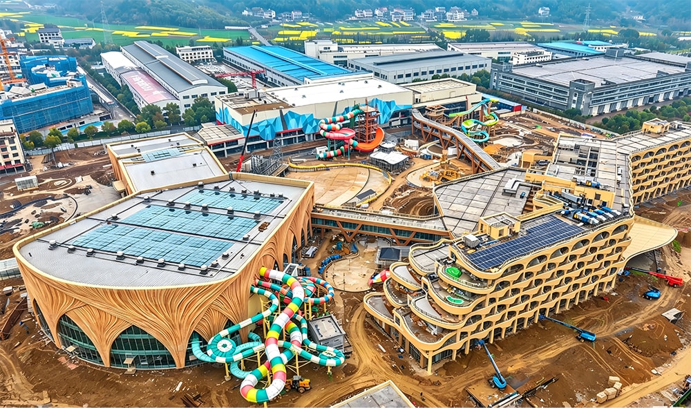 一站式玩水目的地丨桐庐开元森泊水乐园即将进入设备调试验收阶段，预计暑期盛大开园