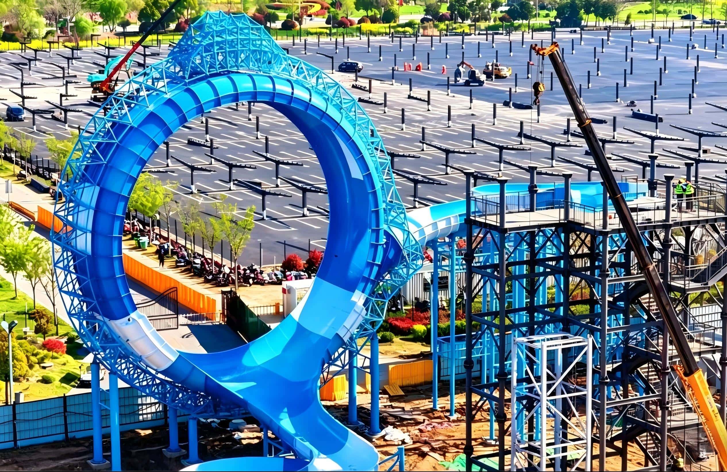 扬州世博园加勒比水世界建设进入尾声，6月18日盛大启幕在即